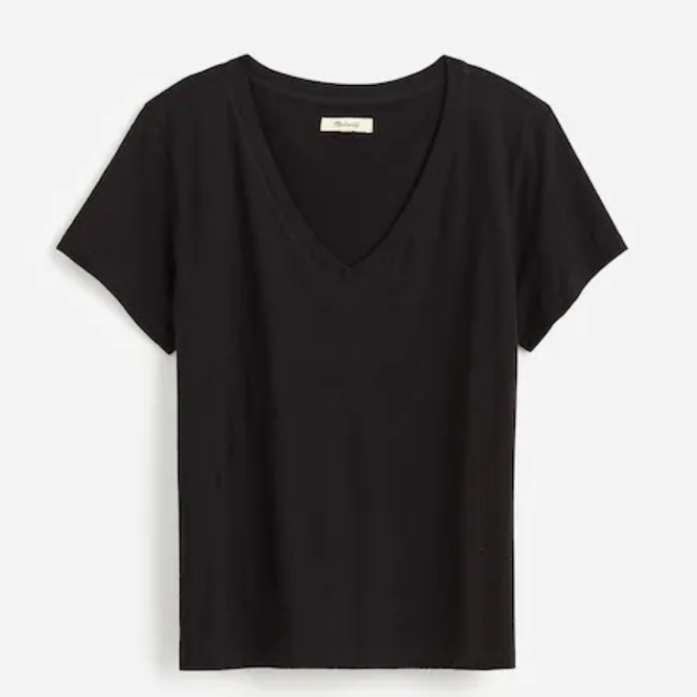 NWT Madewell Easy Crop V Neck Tee Small